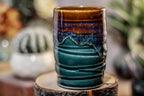 08-D Electric Wave Textured Cup, 9 oz