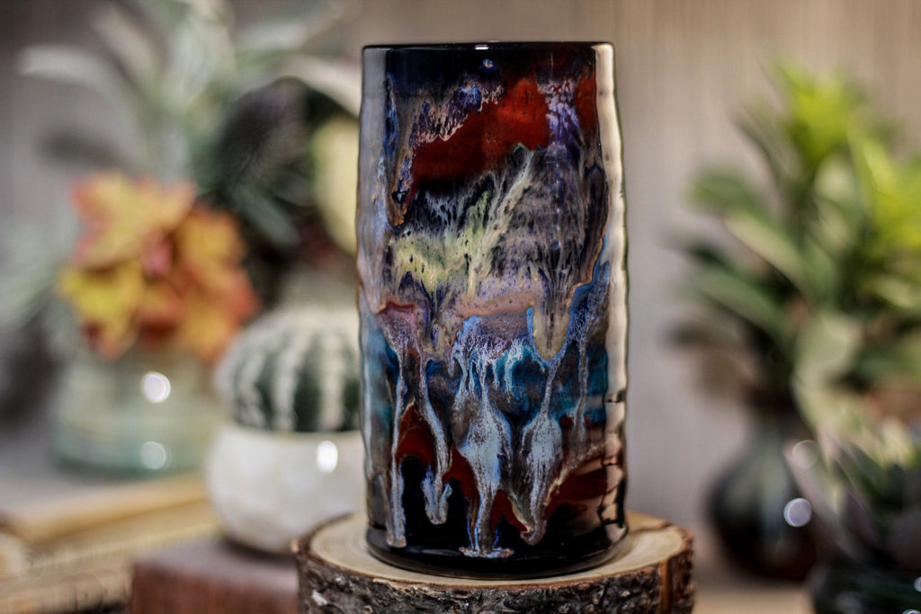 38-A Cosmic Grotto Textured Stein, 16 oz