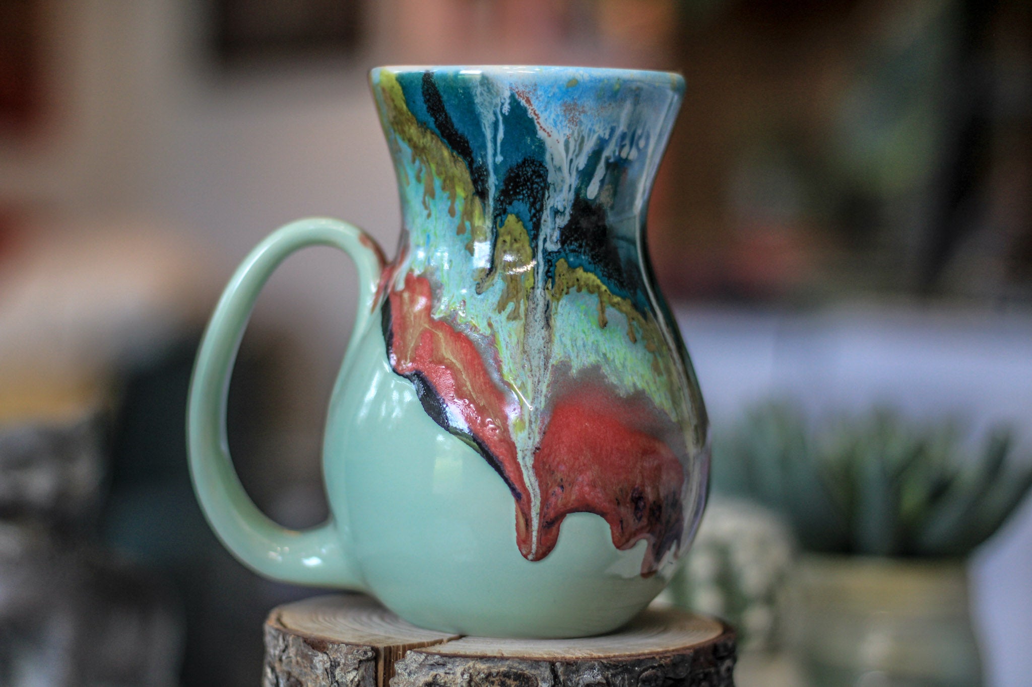 02-C Aqua Grotto Flared Mug, 18 oz.