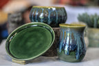 13-A Mossy Wave Hermit Set, 11 oz. cup/ 14 oz. bowl