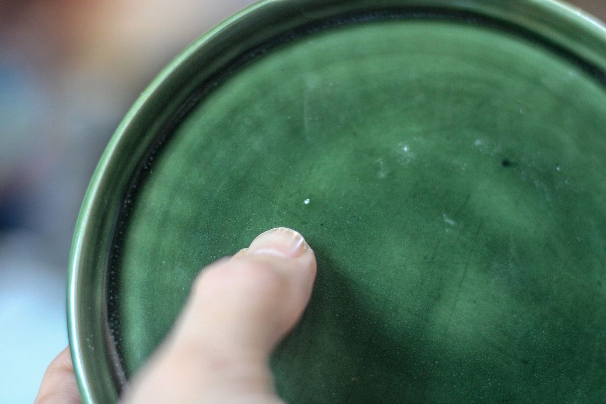 13-A Mossy Wave Hermit Set, 11 oz. cup/ 14 oz. bowl