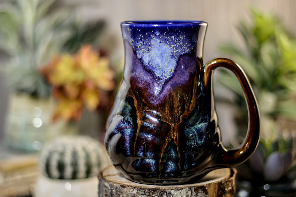 10-A Starry Night Barely Flared Textured Mug - MISFIT, 17 oz. - 25% off