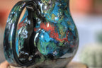 22-B Chrysocholla Notched Flared Mug, 16 oz.