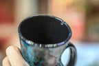22-B Chrysocholla Notched Flared Mug, 16 oz.