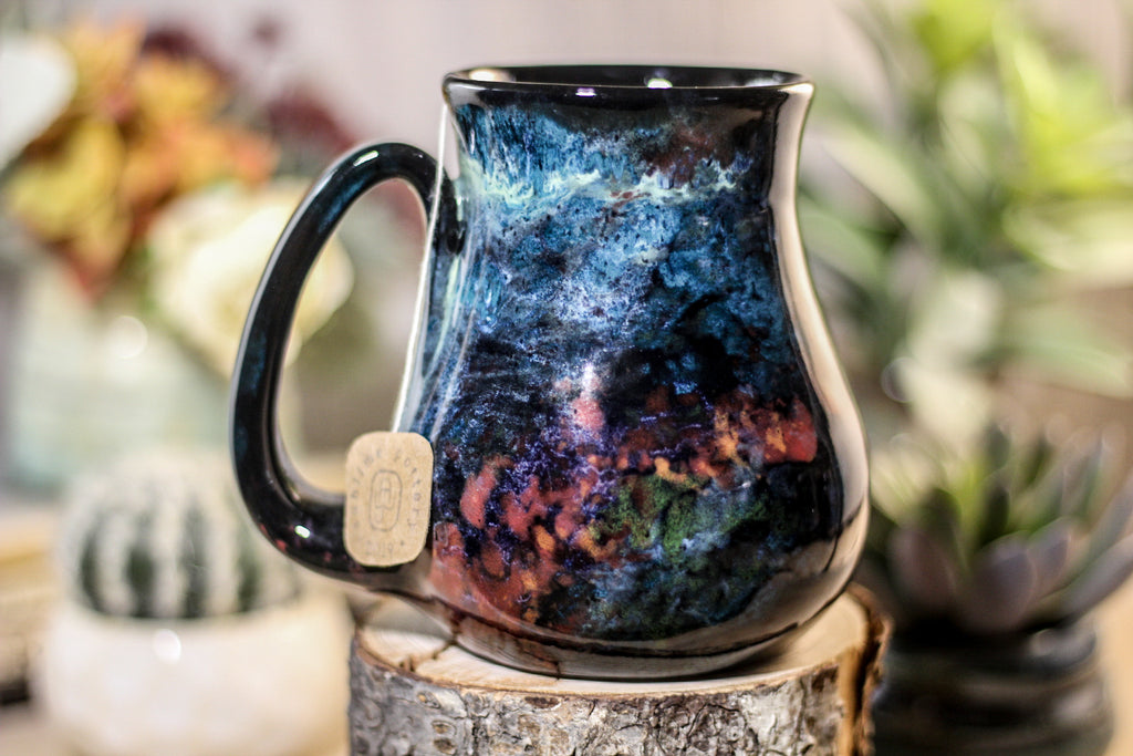 42-B Chrysocolla Barely Flared Notched Mug, 18 oz.