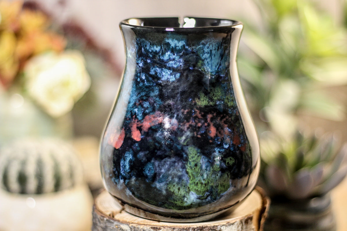 42-B Chrysocolla Barely Flared Notched Mug, 18 oz.