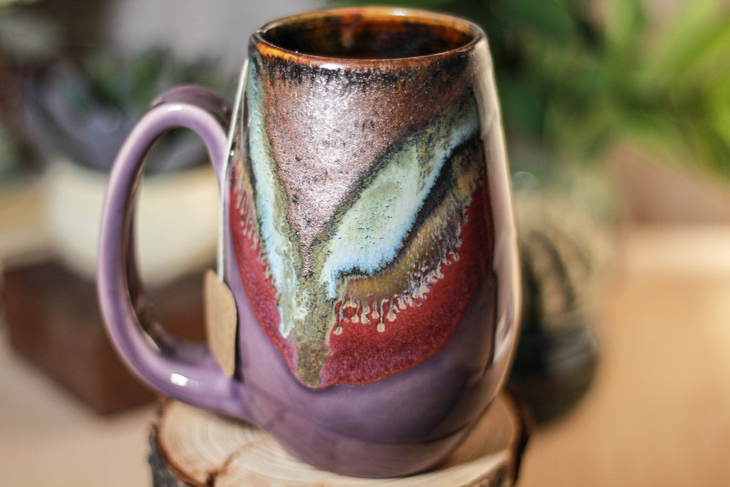 02-B Copper Agate Notched Mug - TOP SHELF, 16 oz.