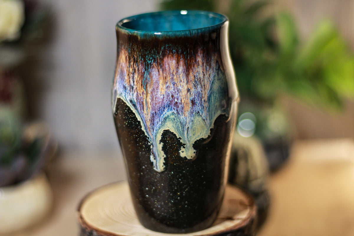 07-D Electric Wave Beer Cup - TOP SHELF,13 oz