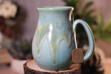 Load image into Gallery viewer, 25-E Atlantean Jade Barely Flared Notched Mug, 15 oz
