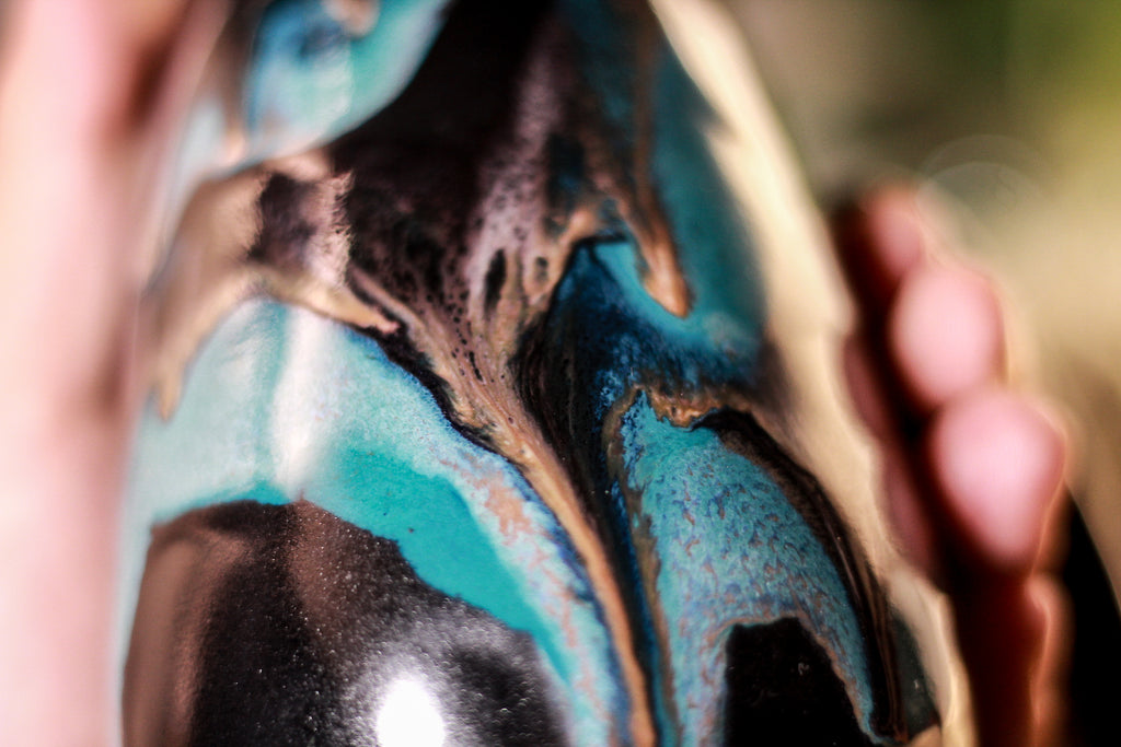 38-E Teal Grotto  Notched Mug, 15 oz