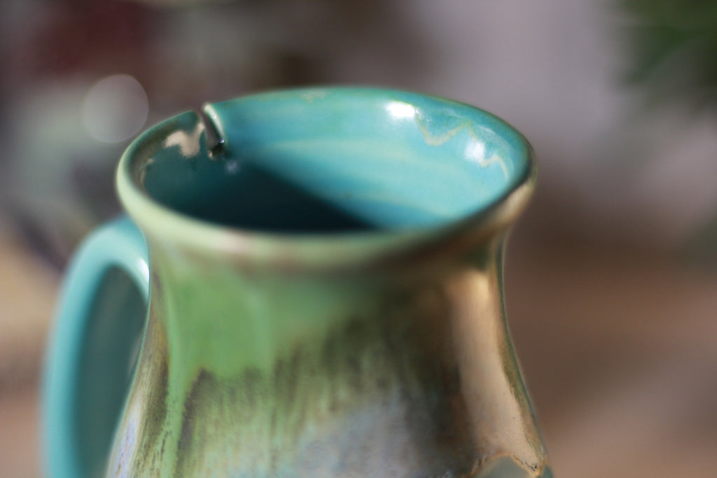 02-C Rainbow Agate Flared Notched Mug, 17 oz.