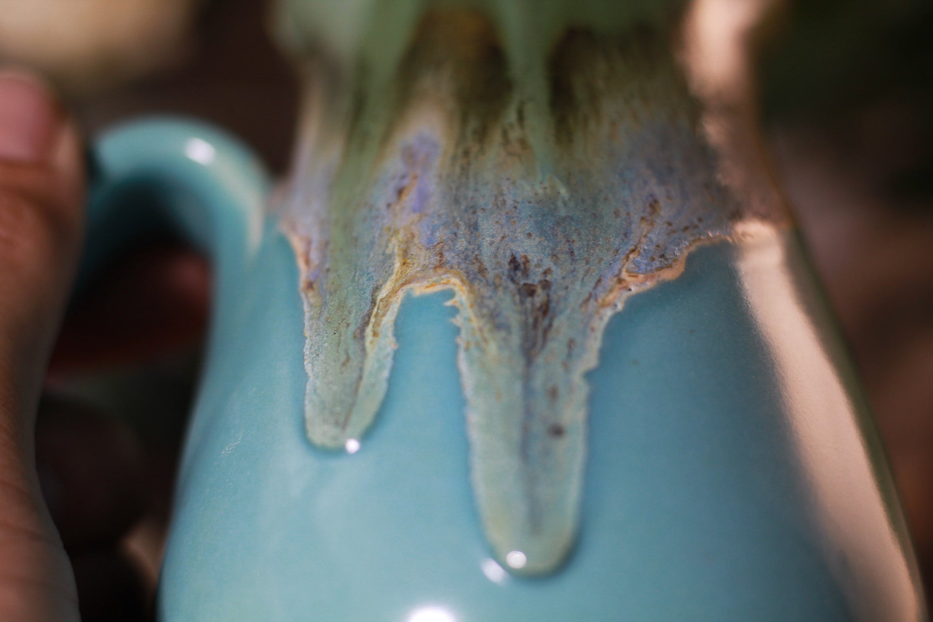 02-C Rainbow Agate Flared Notched Mug, 17 oz.