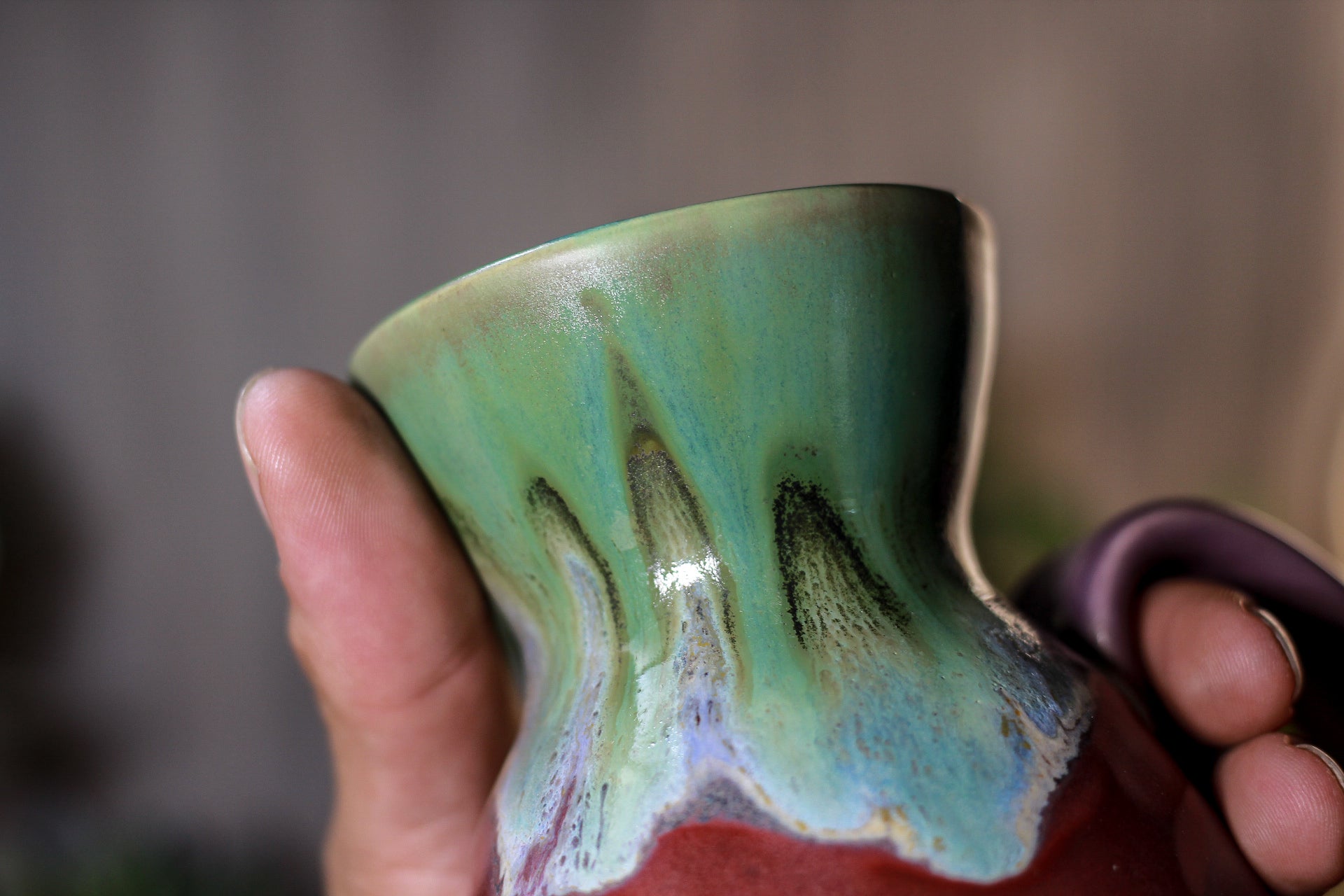 03-B Rainbow Agate Flared Notched Mug - ODDBALL, 16 oz. - 15% off