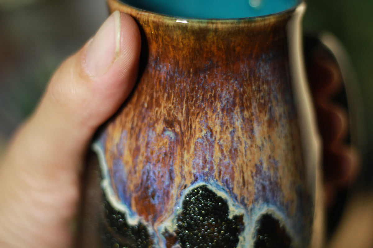 09-D Electric Wave Notched Stein - TOP SHELF, 15 oz