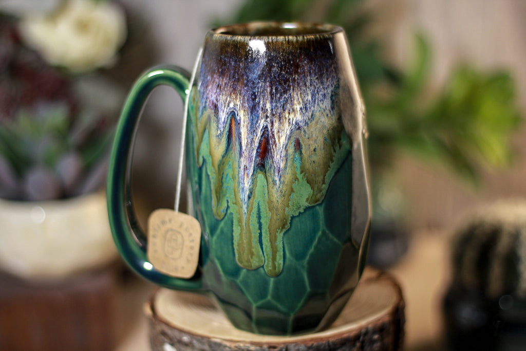 14-C Electric Falls Notched Crystal Mug - TOP SHELF, 14 oz