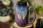 15-D Electric Wave Notched Crystal Mug, 13 oz
