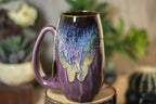 15-D Electric Wave Notched Crystal Mug, 13 oz
