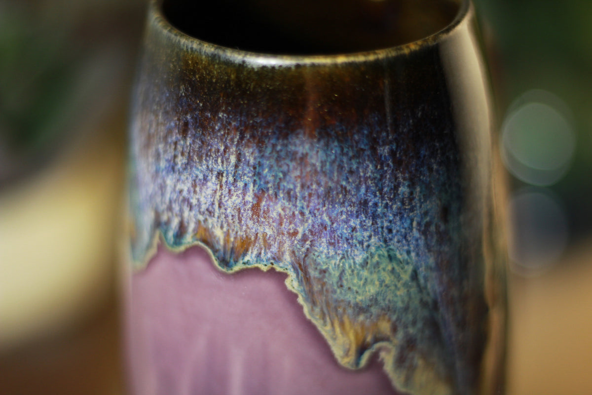 15-D Electric Wave Notched Crystal Mug, 13 oz