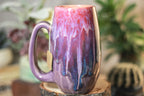 35-C Flaming Phoenix Notched Crystal Mug, 14 OZ.