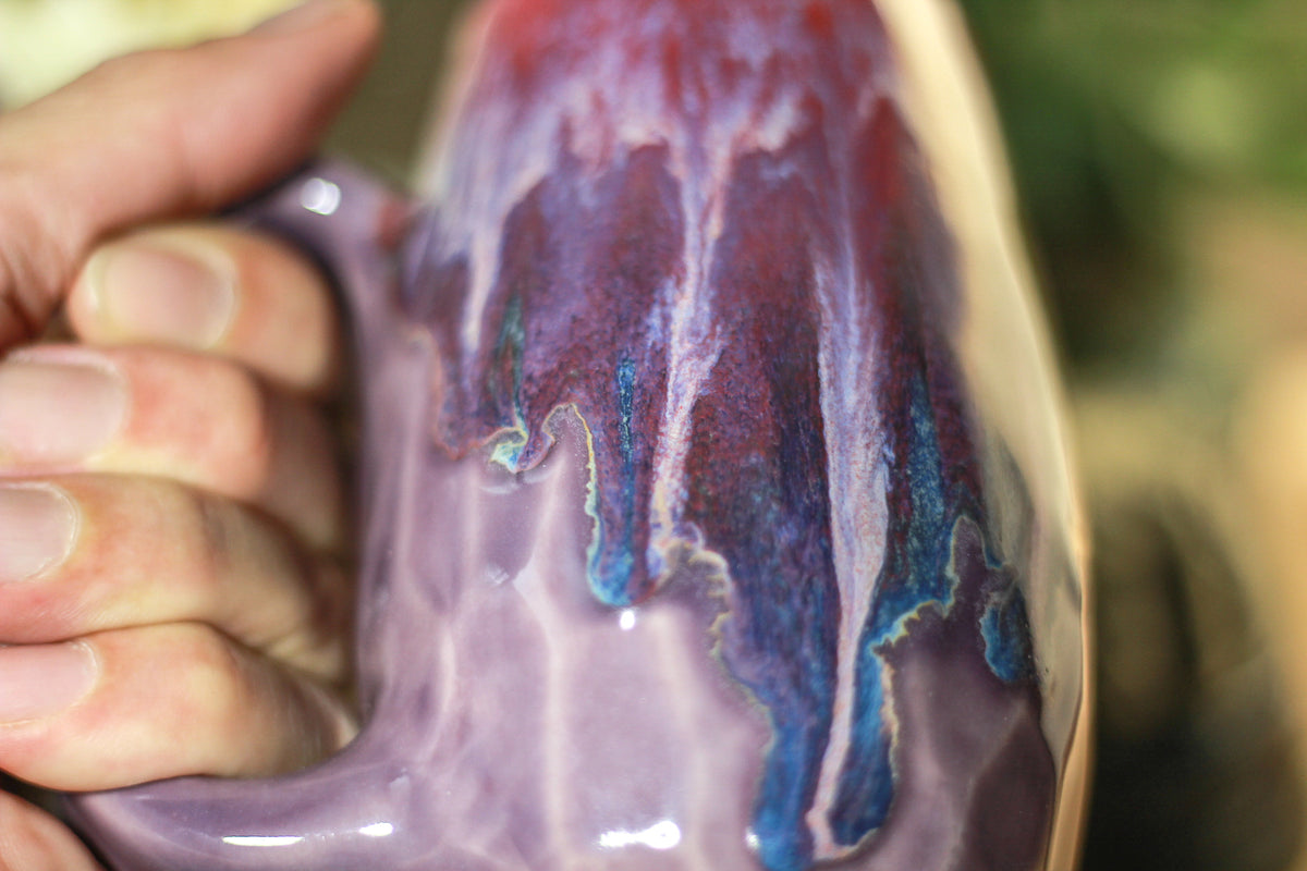 35-C Flaming Phoenix Notched Crystal Mug, 14 OZ.