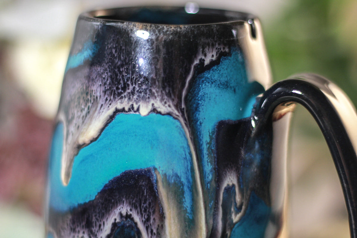 43-E Teal Grotto Notched Mug - TOP SHELF, 15 oz