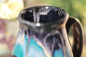 44-E Teal Cavern Barely Flared Notched Mug, 16 oz