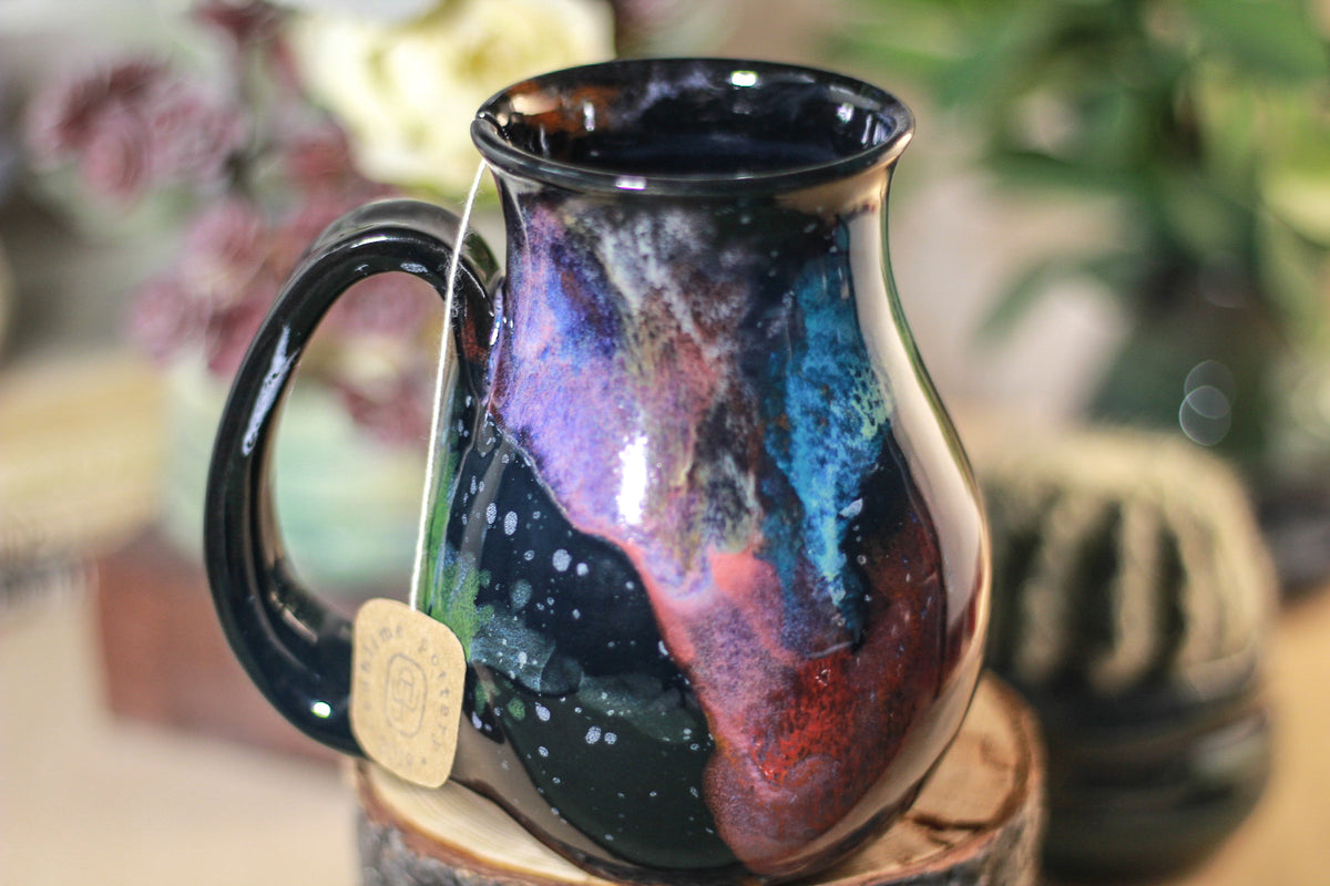 45-A Rainbow Stellar Barely Flared Notched Mug - TOP SHELF, 15 oz