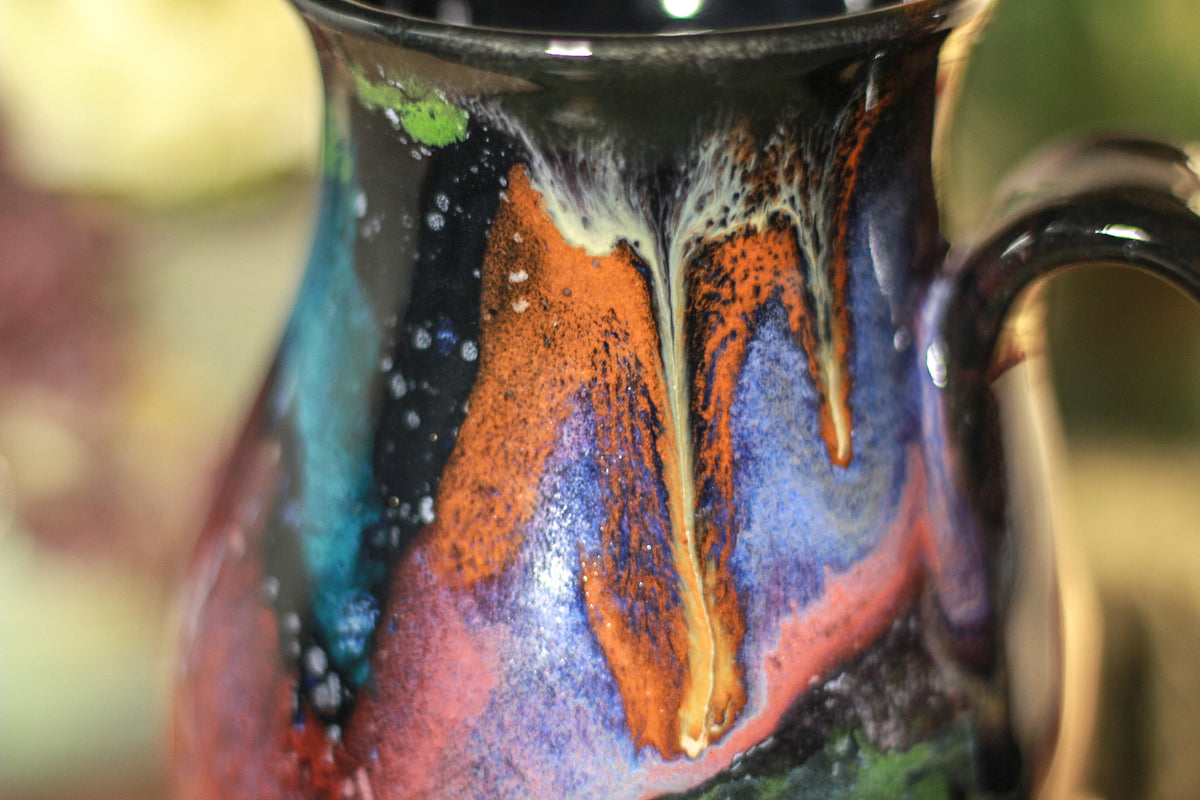 45-A Rainbow Stellar Barely Flared Notched Mug - TOP SHELF, 15 oz