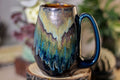 05-B Copper Agate Notched Crystal Mug - TOP SHELF, 14 oz.