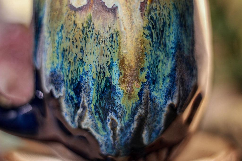 05-B Copper Agate Notched Crystal Mug - TOP SHELF, 14 oz.