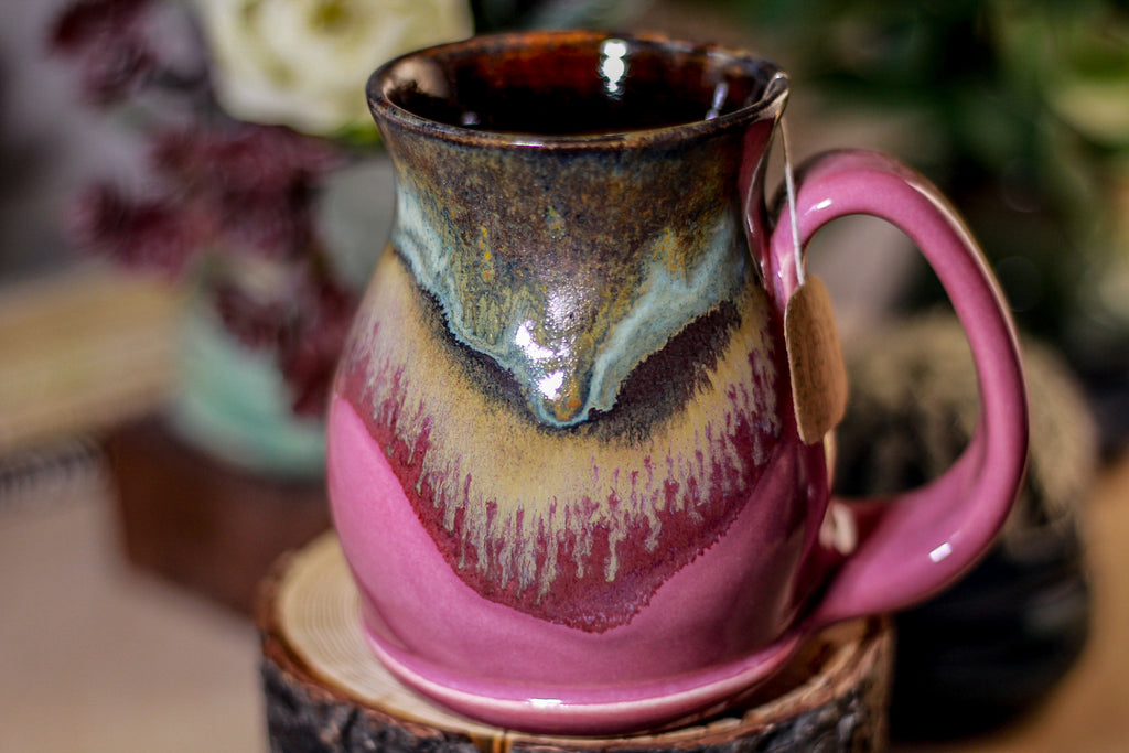 07-B Copper Agate Notched Stein Mug, 14 oz.