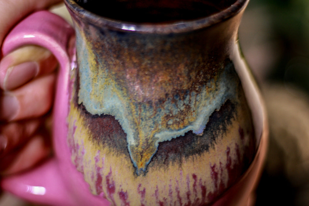 07-B Copper Agate Notched Stein Mug, 14 oz.