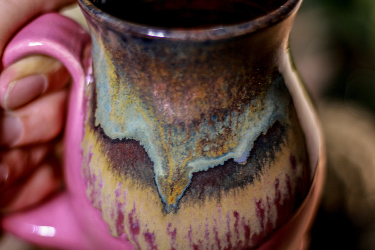 07-B Copper Agate Notched Stein Mug, 14 oz.