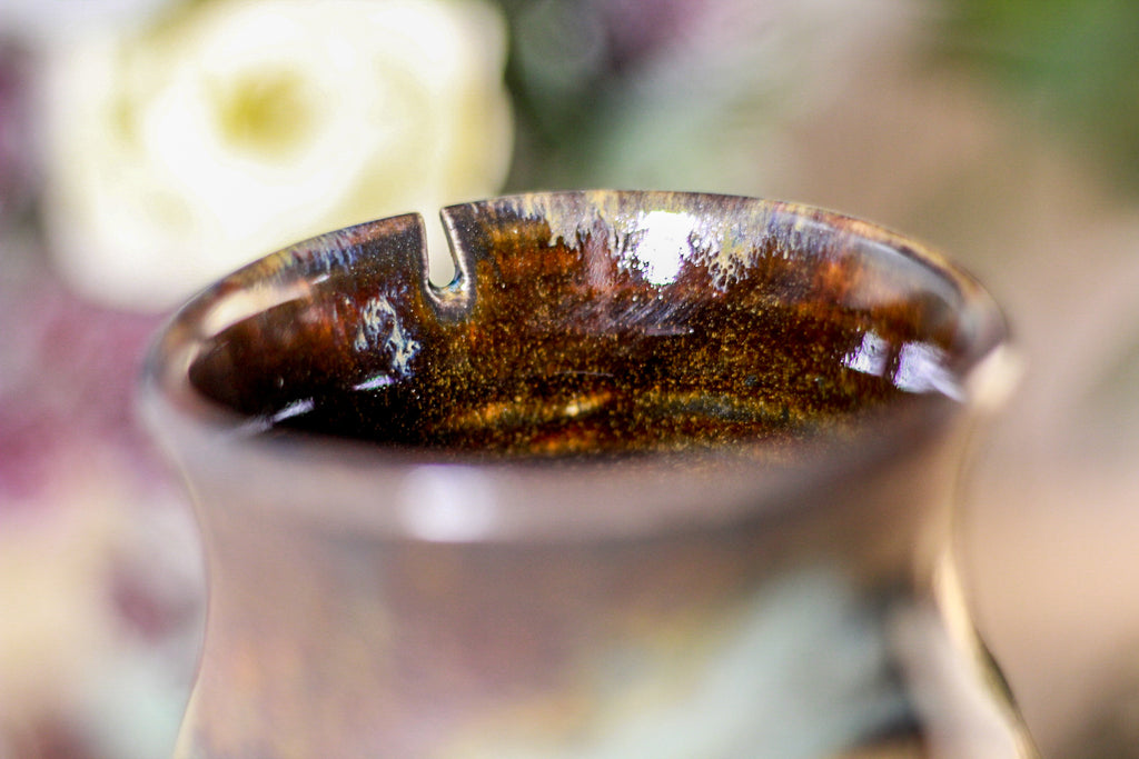 07-B Copper Agate Notched Stein Mug, 14 oz.