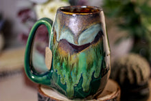 Load image into Gallery viewer, 08-B Copper Agate Notched Crystal Mug - TOP SHELF, 14 oz.