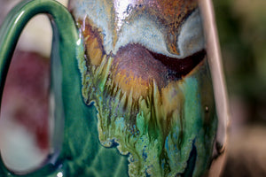 08-B Copper Agate Notched Crystal Mug - TOP SHELF, 14 oz.