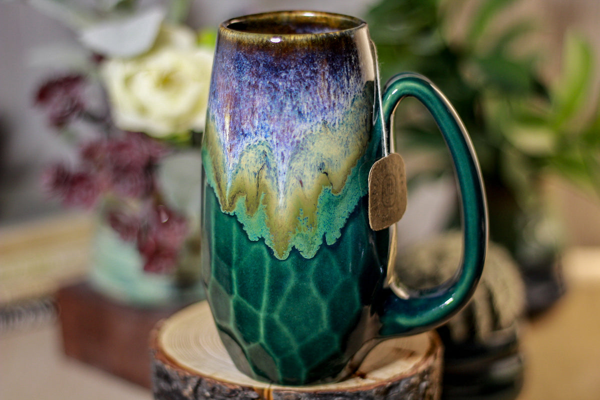 13-C Electric Falls Notched Crystal Mug, 14 oz.