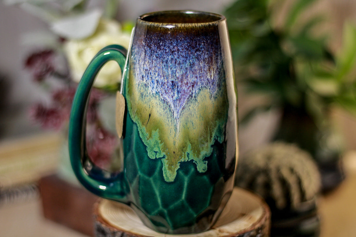 13-C Electric Falls Notched Crystal Mug, 14 oz.