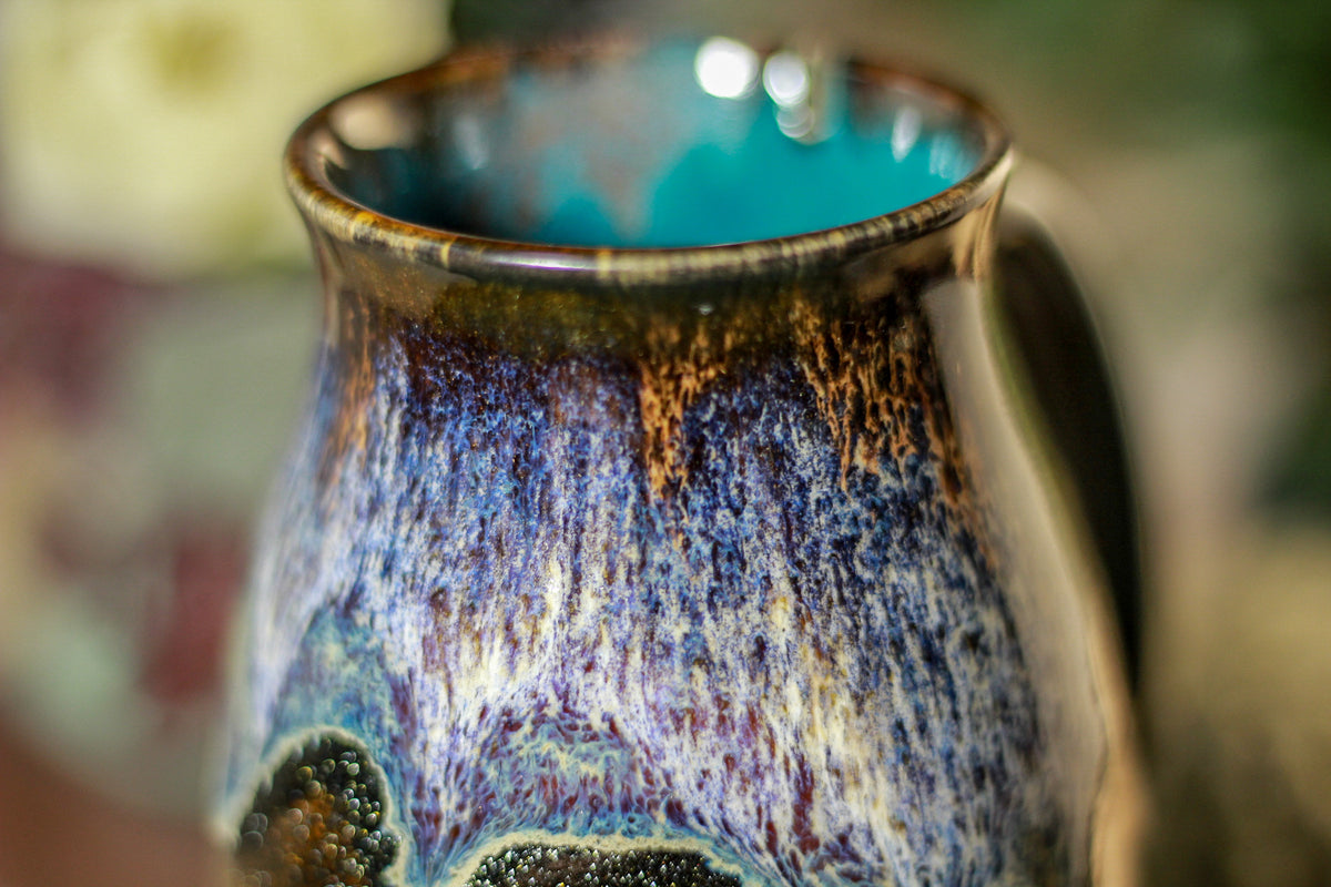 17-D Electric Wave Notched Stein Mug - TOP SHELF, 14 oz