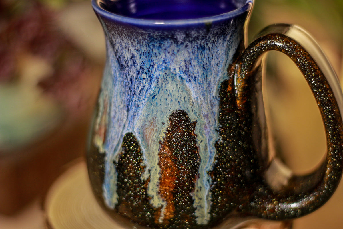 23-D Cobalt Wave Barely Flared Notched Mug - ODDBALL, 11 oz. - 10% off