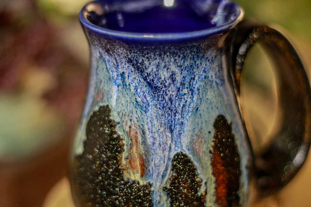 23-D Cobalt Wave Barely Flared Notched Mug - ODDBALL, 11 oz. - 10% off