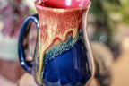 28-C Lava Falls Barely Flared Notched Crystal Mug - TOP SHELF, 13 oz