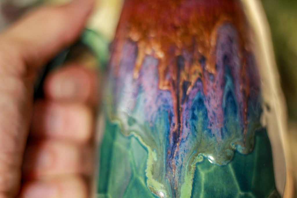 40-B Magenta Haze Notched Crystal Mug - TOP SHELF MISFIT, 15 oz.