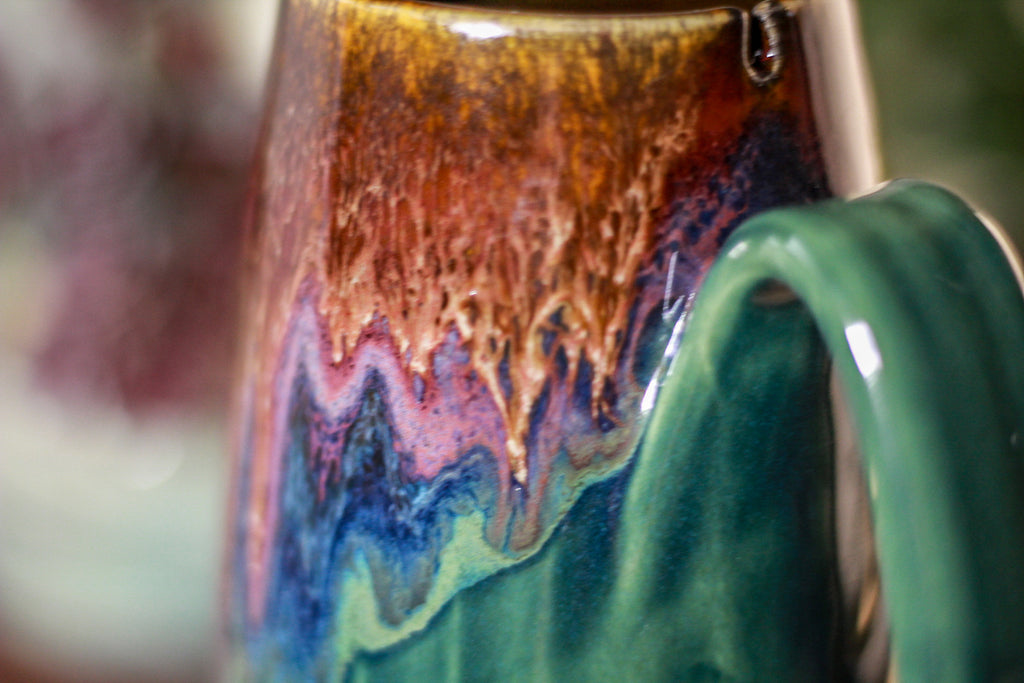 40-B Magenta Haze Notched Crystal Mug - TOP SHELF MISFIT, 15 oz.