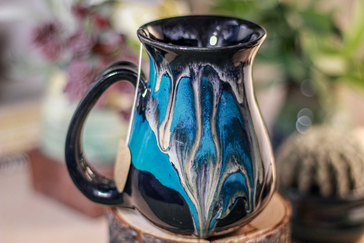 44-E Teal Grotto Barely Flared Notched Mug - MISFIT, 14 oz - 10% off