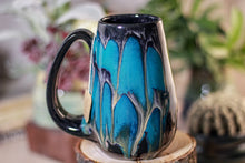 Load image into Gallery viewer, 45-E Teal Grotto Notched Mug - MISFIT, 14 oz - 10% off