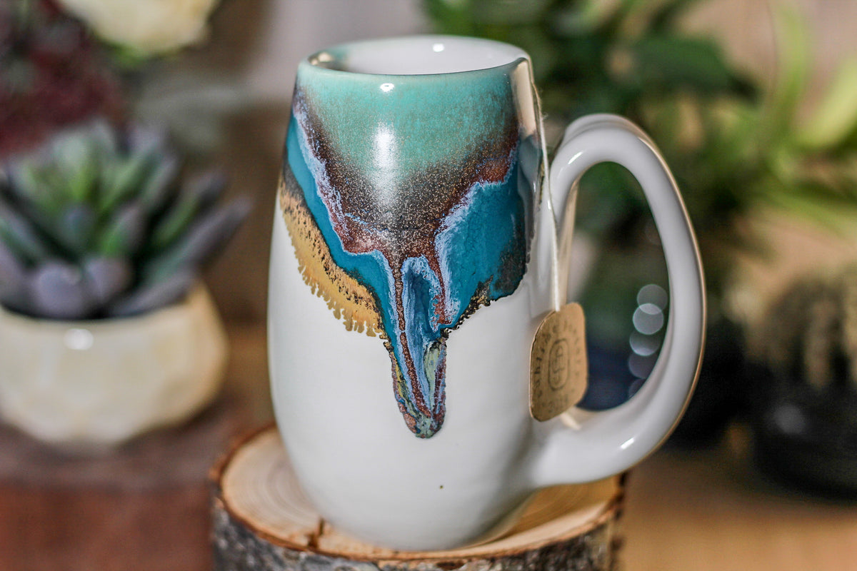 31-C Blue Lagoon Notched Mug, 12 oz.