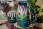 02-C Electric Falls Barely Flared Notched Stein Mug, 16 oz.