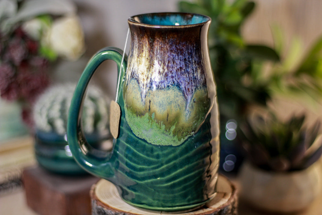 02-C Electric Falls Barely Flared Notched Stein Mug, 16 oz.