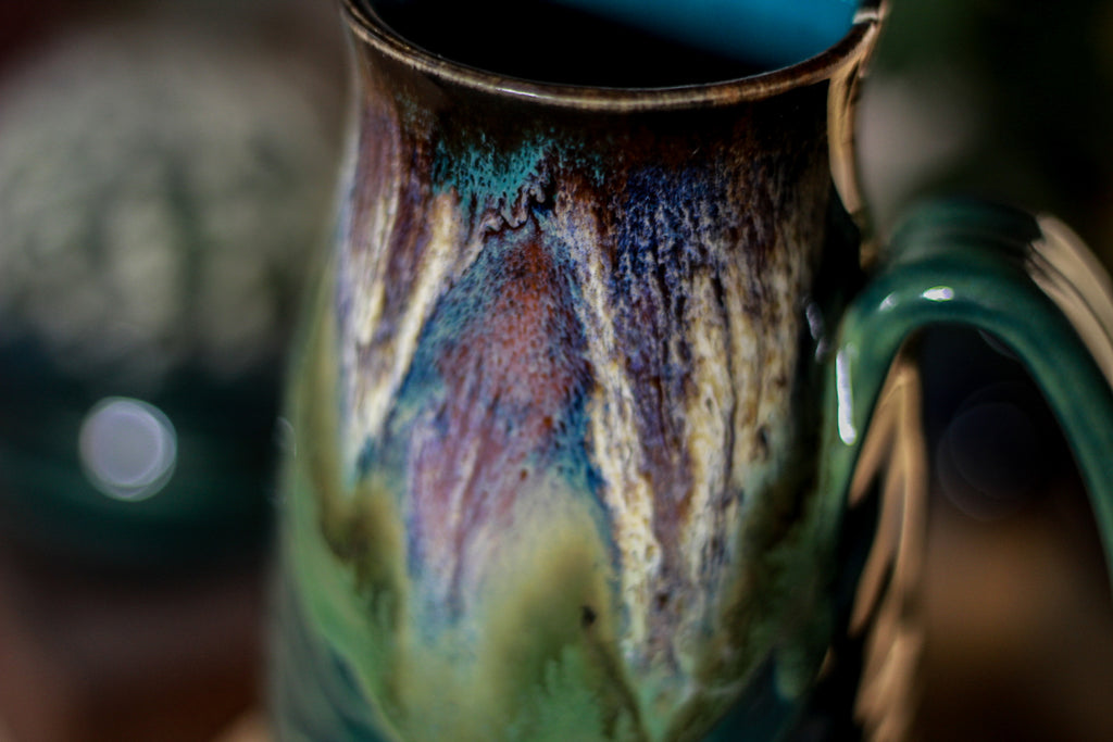 02-C Electric Falls Barely Flared Notched Stein Mug, 16 oz.